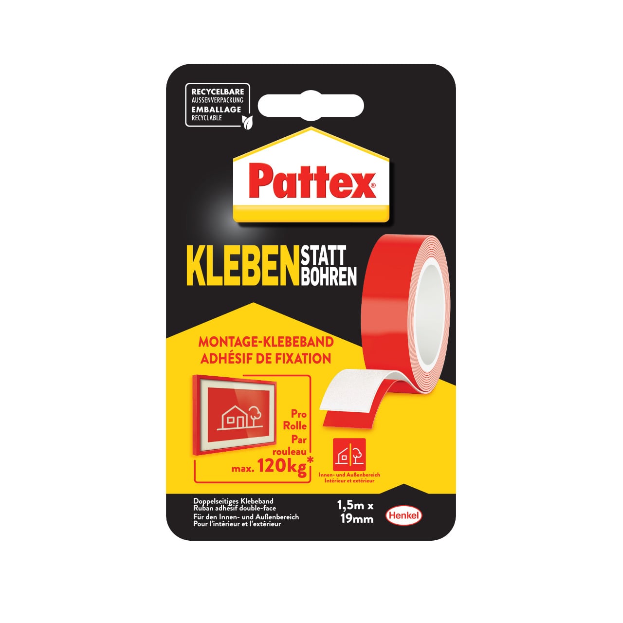 Kleben statt Bohren Pattex doppelseitig 1 Kleben statt Bohren Pattex doppelseitig