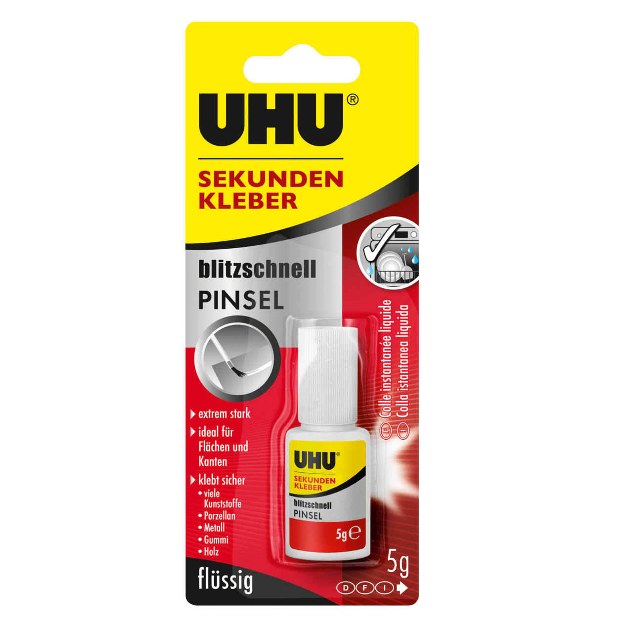 SEKUNDENKLEBER PINSEL Blister 5 g 
