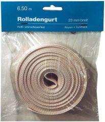 Rolladengurt im Polybeutel, Creme 23mmx6,5m Reissfestigkeit: 420