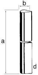 Profilrollen Ko 50 Flachkopf mit Stahlstift 100 mm 25 Stück