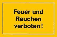 Verbotsschilder Feuer und Rauchen verboten