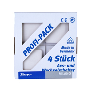 Profi-Pack: 4x Universalschalter (Aus-Wechsel) mit Beleuchtung