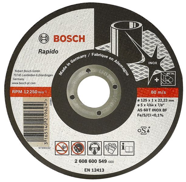 Trennscheibe 125X1,6 mm für INOX ger. 2 1 Trennscheibe 125X1,6 mm für INOX ger. 2