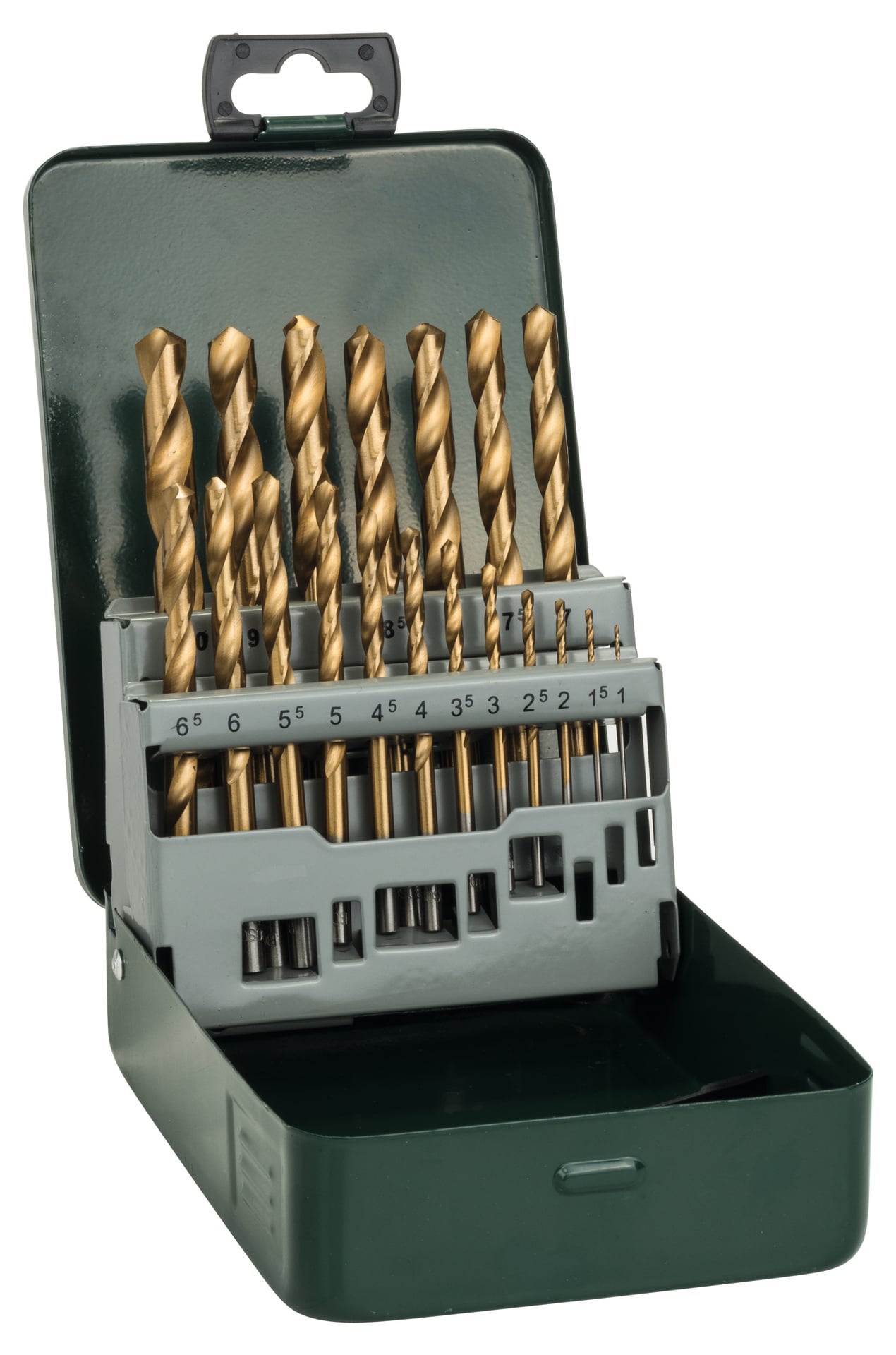 HSS-TiN Stahlbohrer-Set,19-tei 1 HSS-TiN Stahlbohrer-Set,19-tei