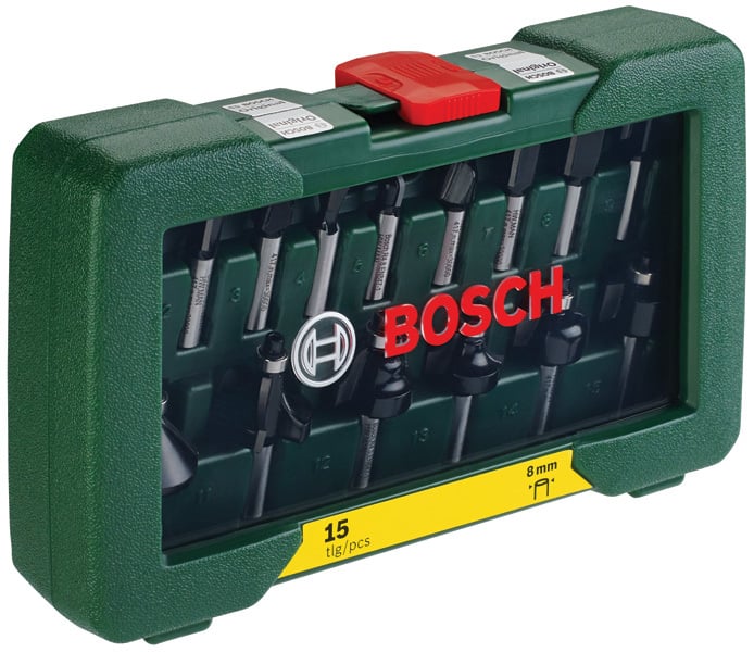 HM-Fräserset 8mm Schaft, 15tlg 1 HM-Fräserset 8mm Schaft, 15tlg