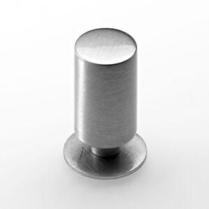 Möbelknopf, Ø 15 x 21 mm, Zinkdruckguss, Edelstahl Optik
