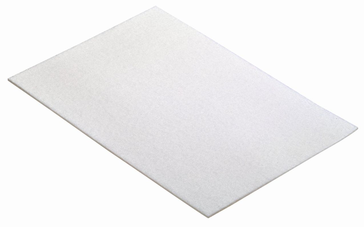 Filzzuschnitt DIN A4, selbstklebend, eckig, 297 x 210 x 3,5 mm,  weiß