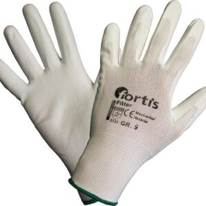 Handsch.Fitter,PU/Nylon, GR. 9, weiß, FORTIS