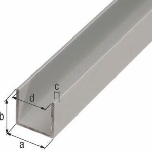 U-Profil für 16 und 19 mm starke Spanplatten