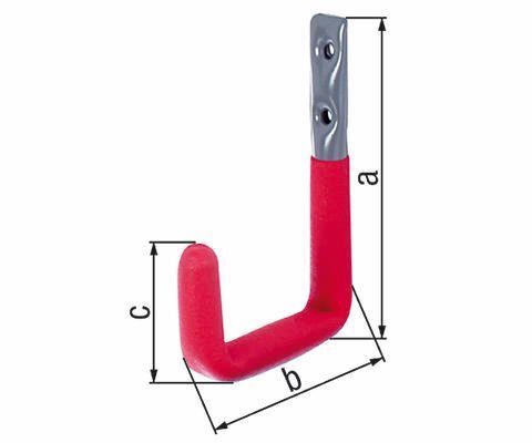 Wandhaken Stahl grau 1 Wandhaken Stahl grau