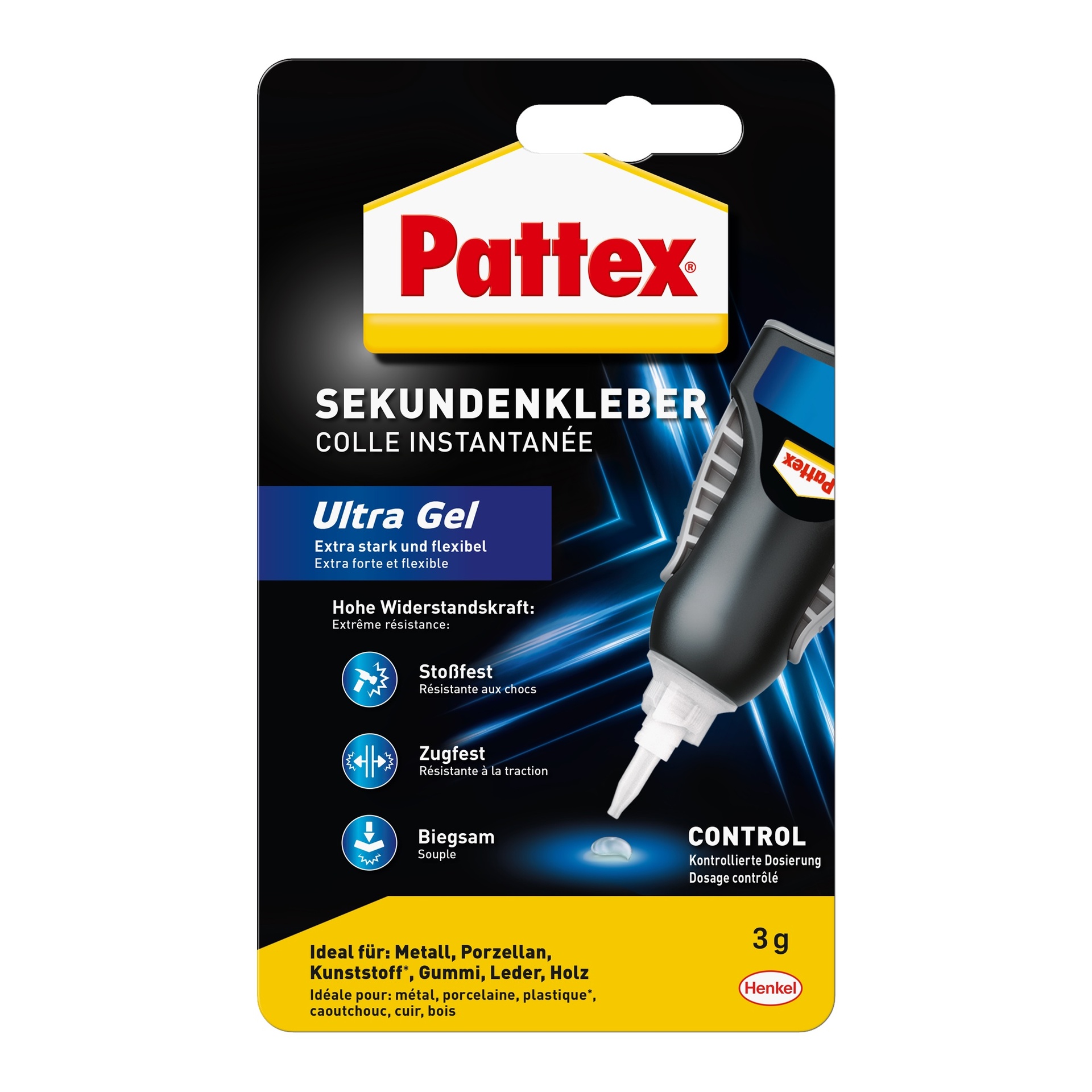 Sekundenkleber Ultra Gel Matic, farblos, 3g 1 Sekundenkleber Ultra Gel Matic, farblos, 3g