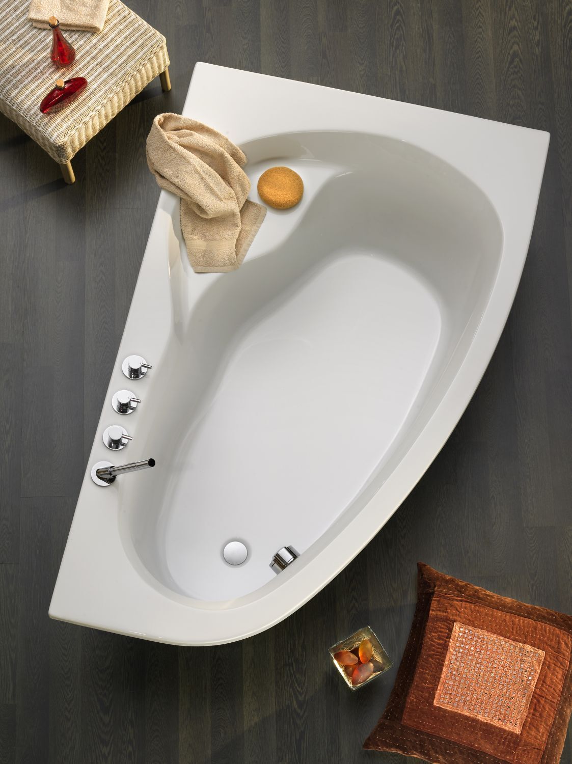 Badewanne Loredana, Modell A, 1750x1100/440mm, weiß 1 Badewanne Loredana, Modell A, 1750x1100/440mm, weiß