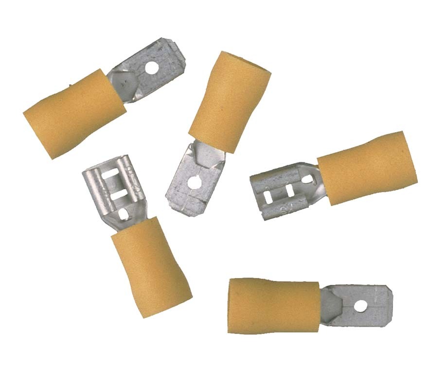 Flachstecksortiment gelb 10-teilig 1 Flachstecksortiment gelb 10-teilig