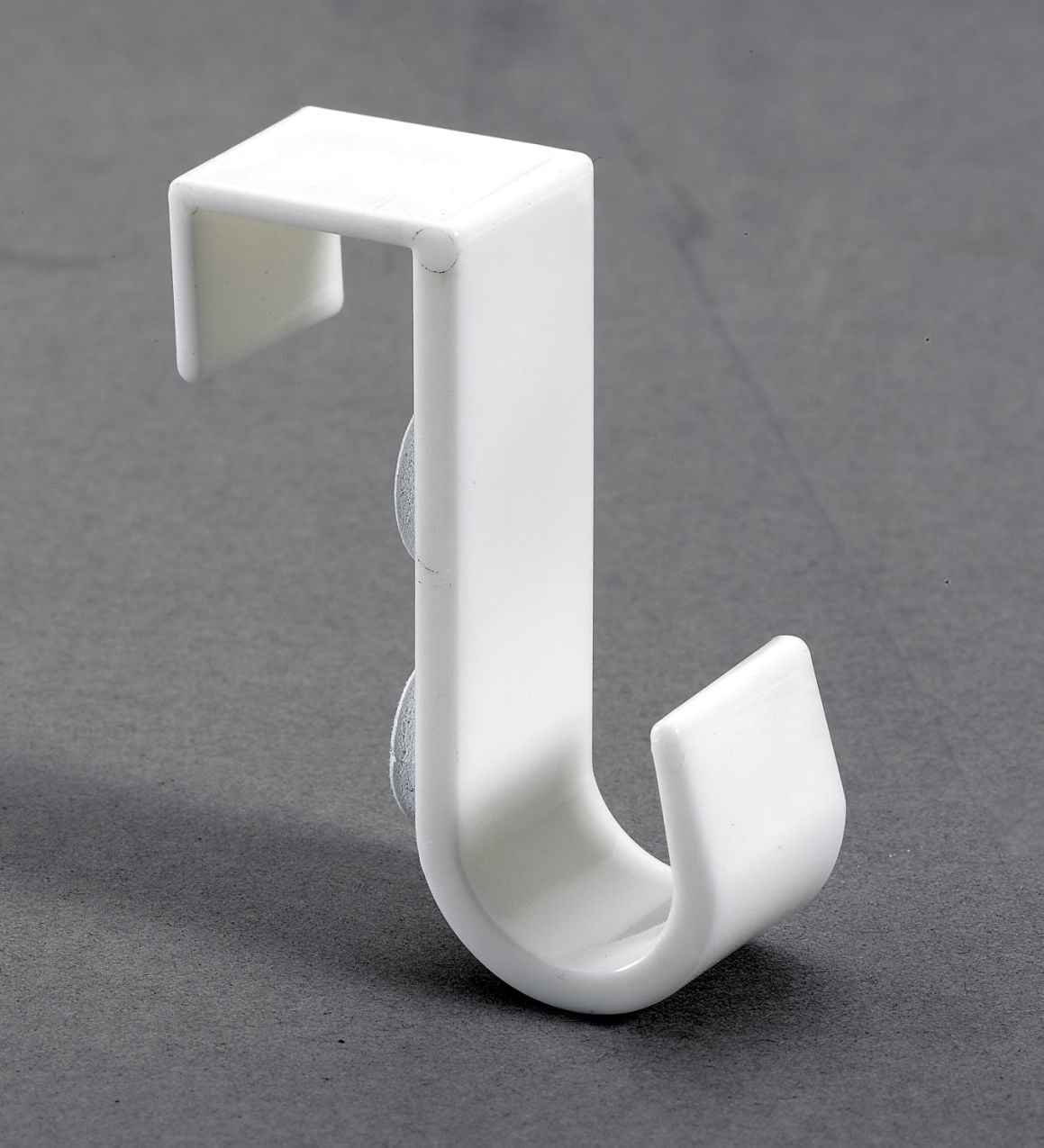 Haken für Türhängegarderobe, 22 x 70 x 50 mm, Kunststoff weiß 1 Haken für Türhängegarderobe, 22 x 70 x 50 mm, Kunststoff weiß