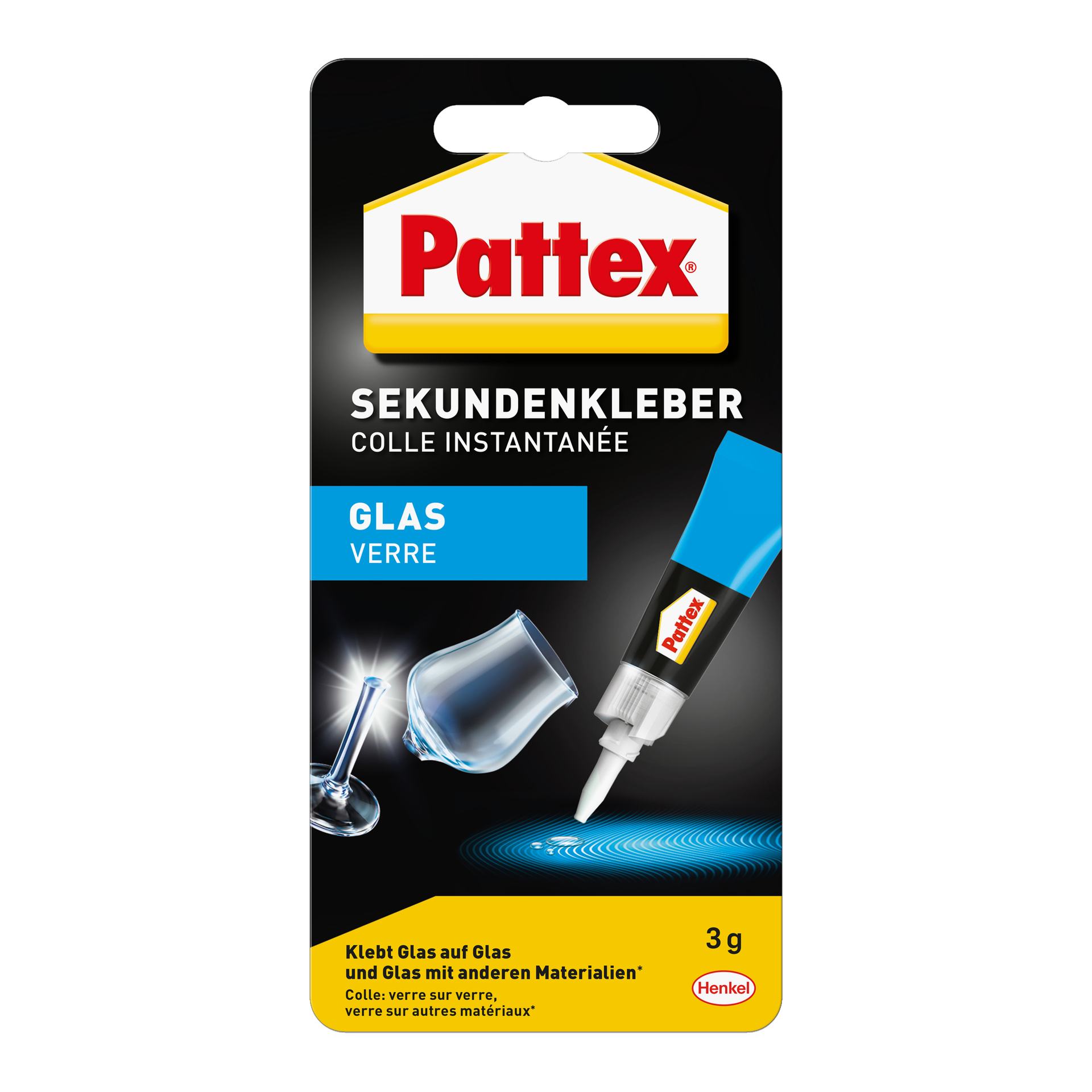 Pattex Sekundenkleber Glas flüssig 3g 1 Pattex Sekundenkleber Glas flüssig 3g