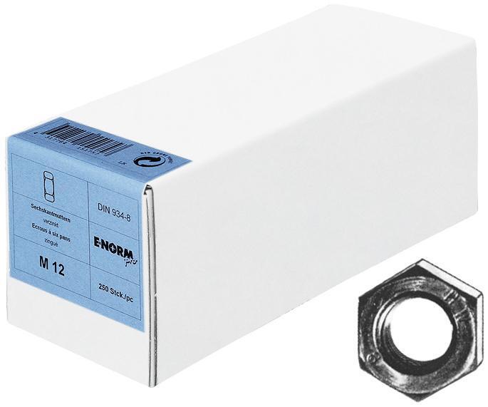 Sechskantmutter DIN 934 M 6 - 8zn HP E-NORMpro 1000 Stück