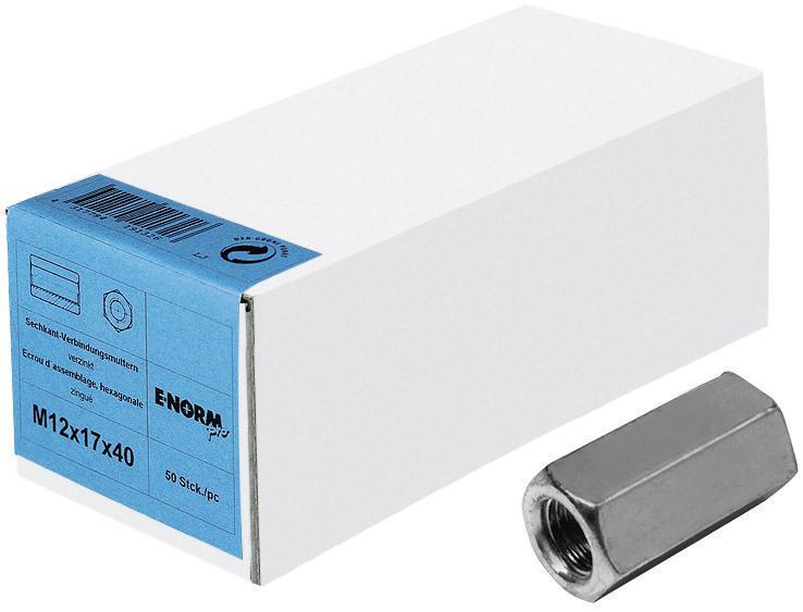 Verbindungsmutter 6kt. zn M 8x11x30 E-NORMpro 100 Stück 1 Verbindungsmutter 6kt. zn M 8x11x30 E-NORMpro 100 Stück