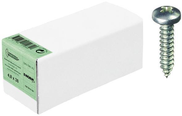 Blechschraube DIN 7981-C 3,9x 32 A2 E-NORMpro 100 Stück 1 Blechschraube DIN 7981-C 3,9x 32 A2 E-NORMpro 100 Stück