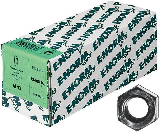 Sechskantmutter DIN 934 M 8 A2 E-NORMpro 100 Stück 1 Sechskantmutter DIN 934 M 8 A2 E-NORMpro 100 Stück