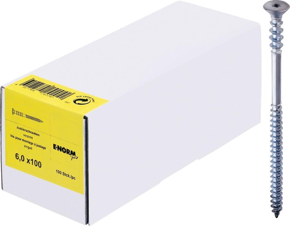 Justierschraube zn 6,0x 90 E-NORMpro 100 Stück 1 Justierschraube zn 6,0x 90 E-NORMpro 100 Stück
