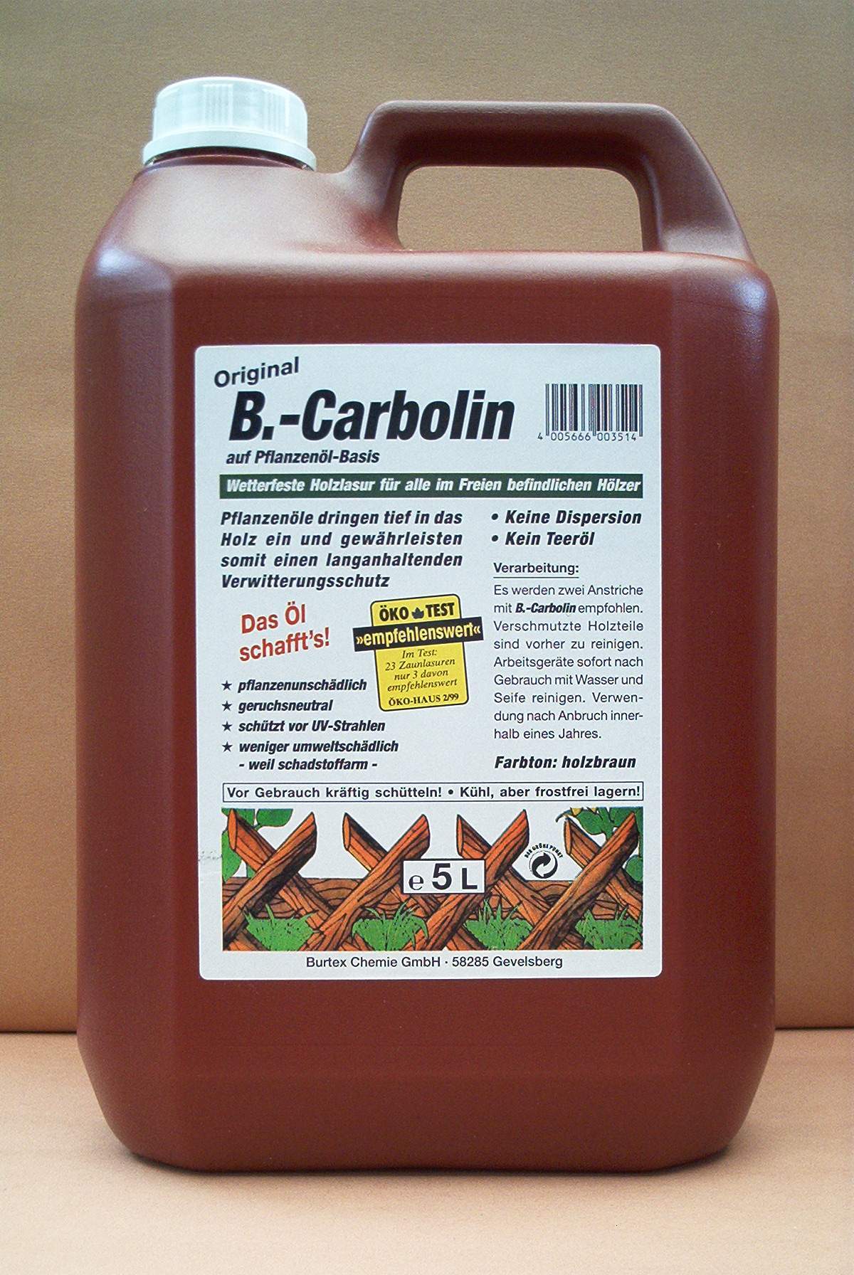 B.-Carbolin im 5L Kunststoffkanister 1 B.-Carbolin im 5L Kunststoffkanister