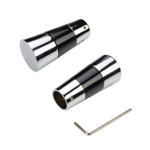 Endstück 20 mm Piano Granada schwarz/chrom-glanz