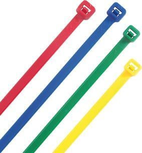 Kabelbinder farbig sort. 300x4,8mm.100 St.Heideman