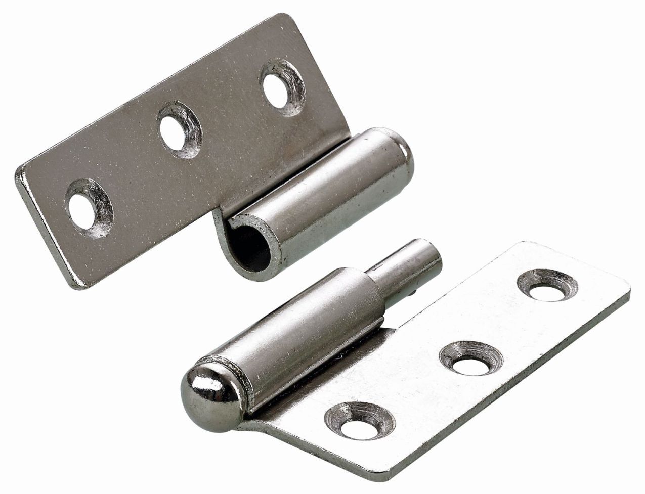 Möbelband rechts, 50 x 40 x 1,5 mm, Stahl, vernickelt 1 Möbelband rechts, 50 x 40 x 1,5 mm, Stahl, vernickelt
