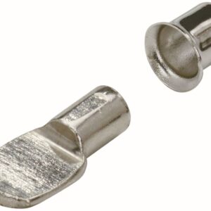 Löffelbodenträger mit Einschlaghülse, ø 7,5 mm, Stahl, vernickelt
