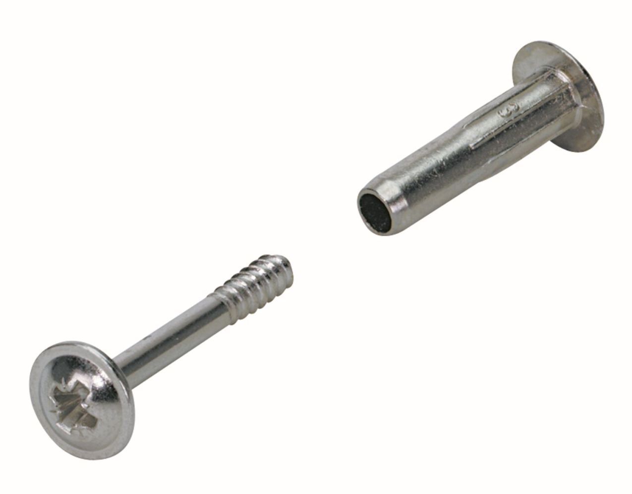 Verbindungsschraube mit Hülse, M4 36-46 mm, Stahl, vernickelt 1 Verbindungsschraube mit Hülse, M4 36-46 mm, Stahl, vernickelt