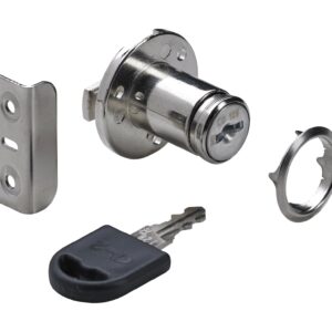 Zylinder-Klappenschloss, Zylinder Ø 18 mm, Flansch Ø 35 mm, Türstärke 13 - 18 mm