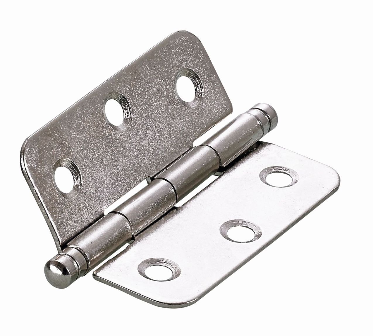 Zierscharnier, 50 x 40 x 1,2 mm, Stahl, vernickelt 1 Zierscharnier, 50 x 40 x 1,2 mm, Stahl, vernickelt