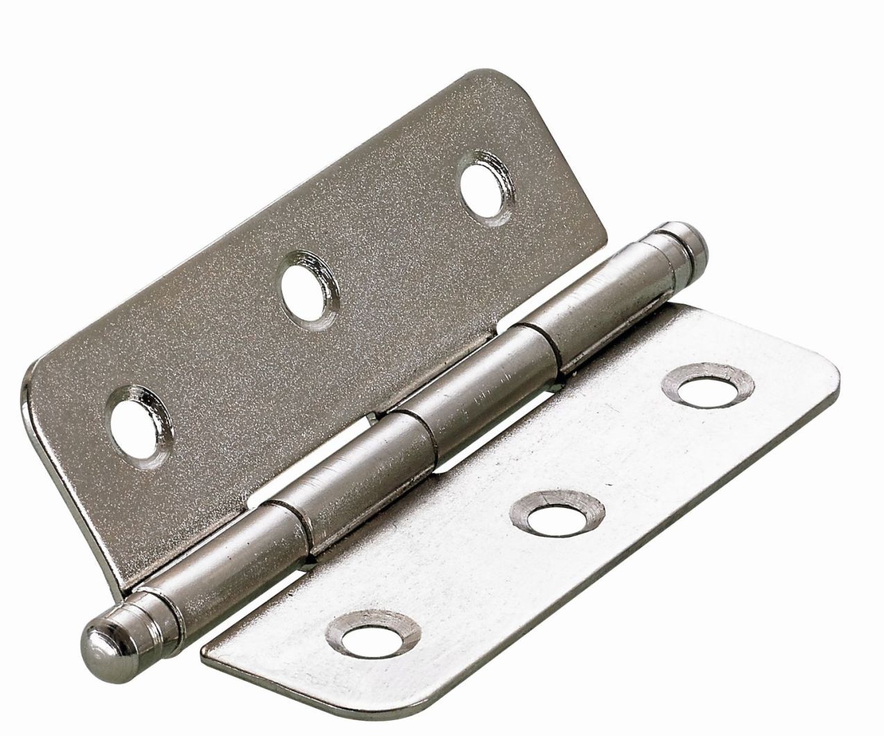 Zierscharnier, 60 x 40 x 1,2 mm, Stahl, vernickelt 1 Zierscharnier, 60 x 40 x 1,2 mm, Stahl, vernickelt
