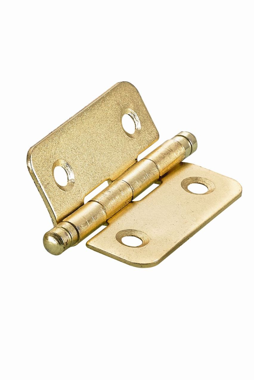 Zierscharnier, 40 x 35 x 1,2 mm, Stahl, vermessingt 1 Zierscharnier, 40 x 35 x 1,2 mm, Stahl, vermessingt