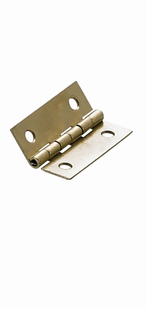Schmales Scharnier, 30 x 20 x 0,8 mm, Stahl, vermessingt