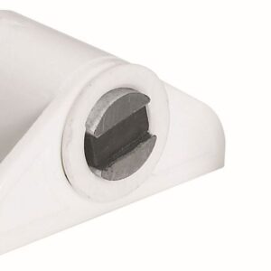Aufschraub-Magnetschnäpper 2 kg, verstellbar, 33 x 18 x 27 mm, verzinkt, weiß