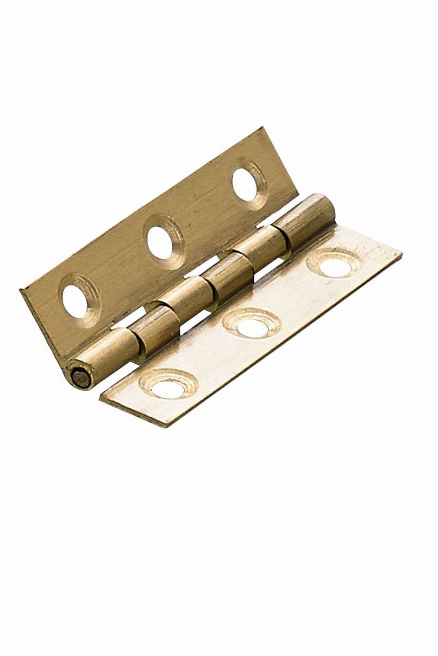 Schmales Scharnier, 51 x 25 x 1,6 mm, Messing, matt
