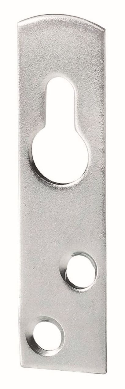 Schrankaufhänger mit Schlüssellochung, 60 x 15 x 1,5 mm, Stahl, verzinkt 1 Schrankaufhänger mit Schlüssellochung, 60 x 15 x 1,5 mm, Stahl, verzinkt