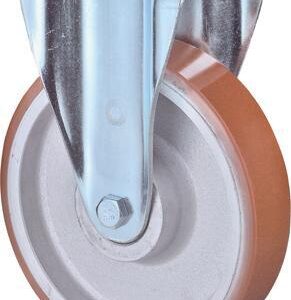 Bockrolle 200mm N110.C10 Platte,Polyure Guss,KL N110.C10.203