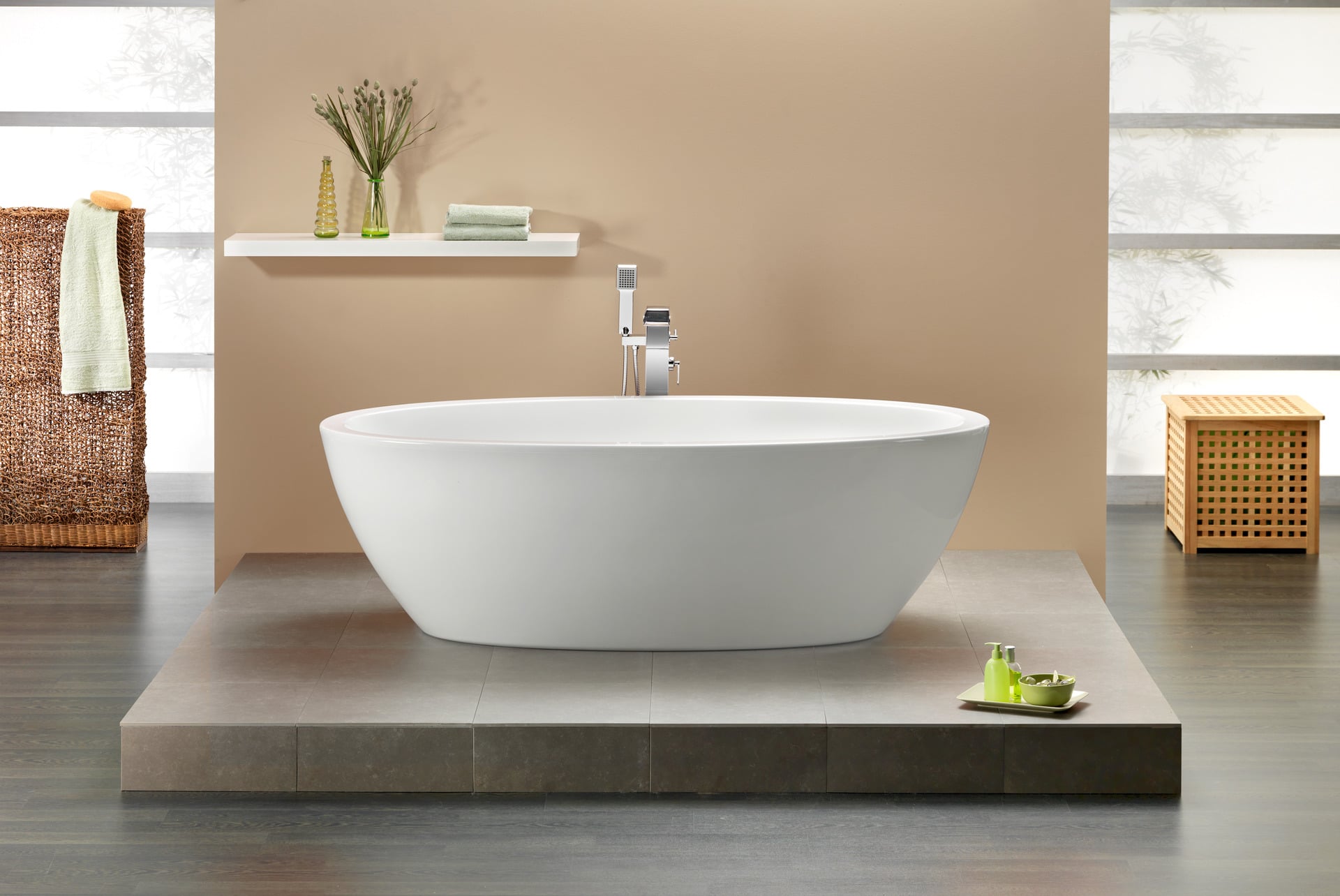 Freistehende Badewanne Latina, 1900x940/455mm, weiß 1 Freistehende Badewanne Latina, 1900x940/455mm, weiß