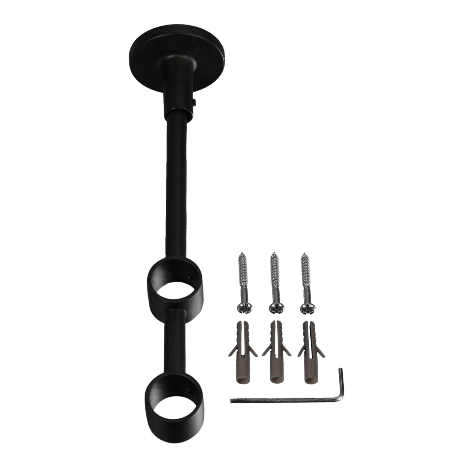 Doppelträger geschlossen für Gardinenstangen 20cm, zweiläufig, 1 Stück 1 Doppelträger geschlossen für Gardinenstangen 20cm, zweiläufig, 1 Stück