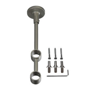 Doppelträger geschlossen für Gardinenstangen 20cm, zweiläufig, 1 Stück