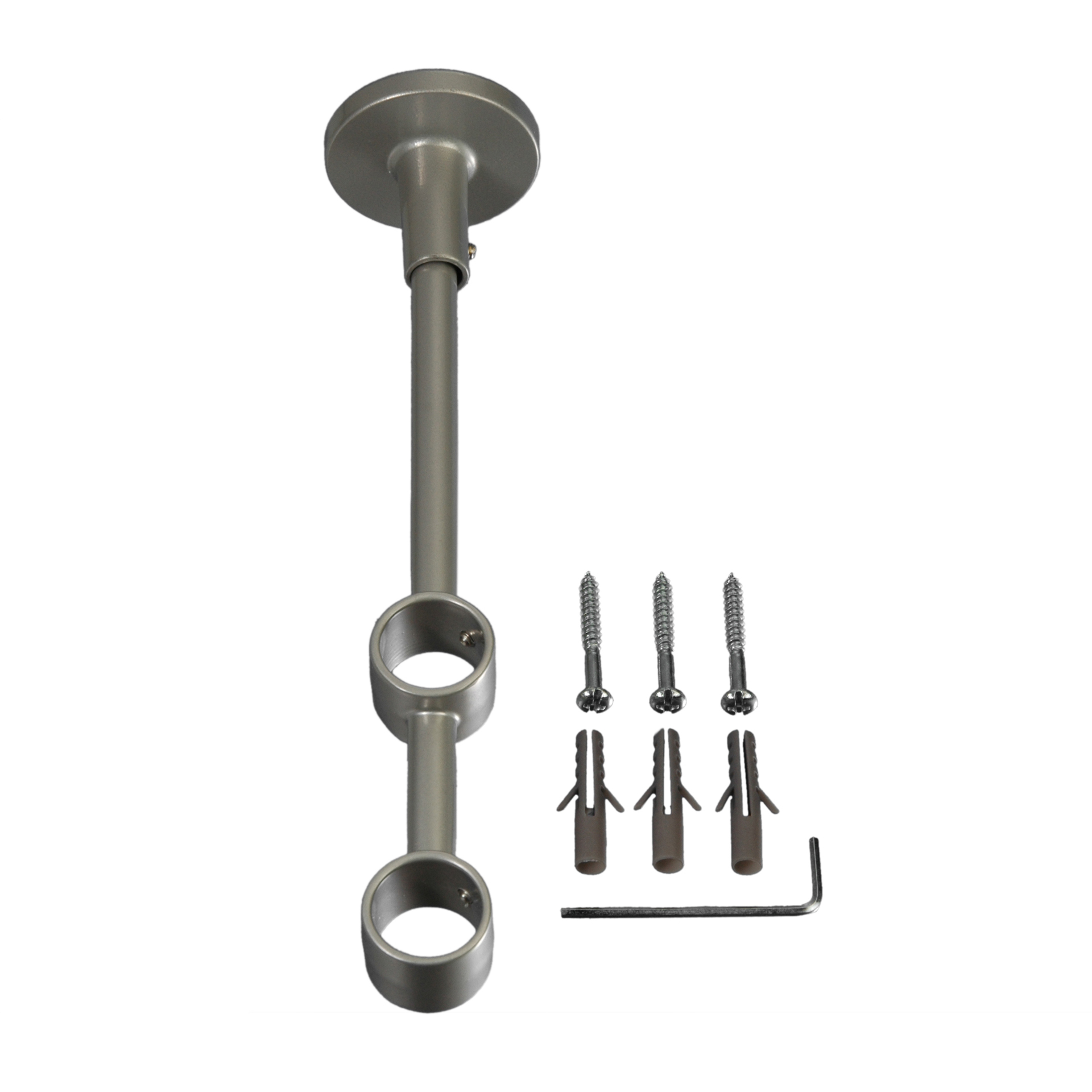 Doppelträger geschlossen für Gardinenstangen 20cm, zweiläufig, 1 Stück 1 Doppelträger geschlossen für Gardinenstangen 20cm, zweiläufig, 1 Stück