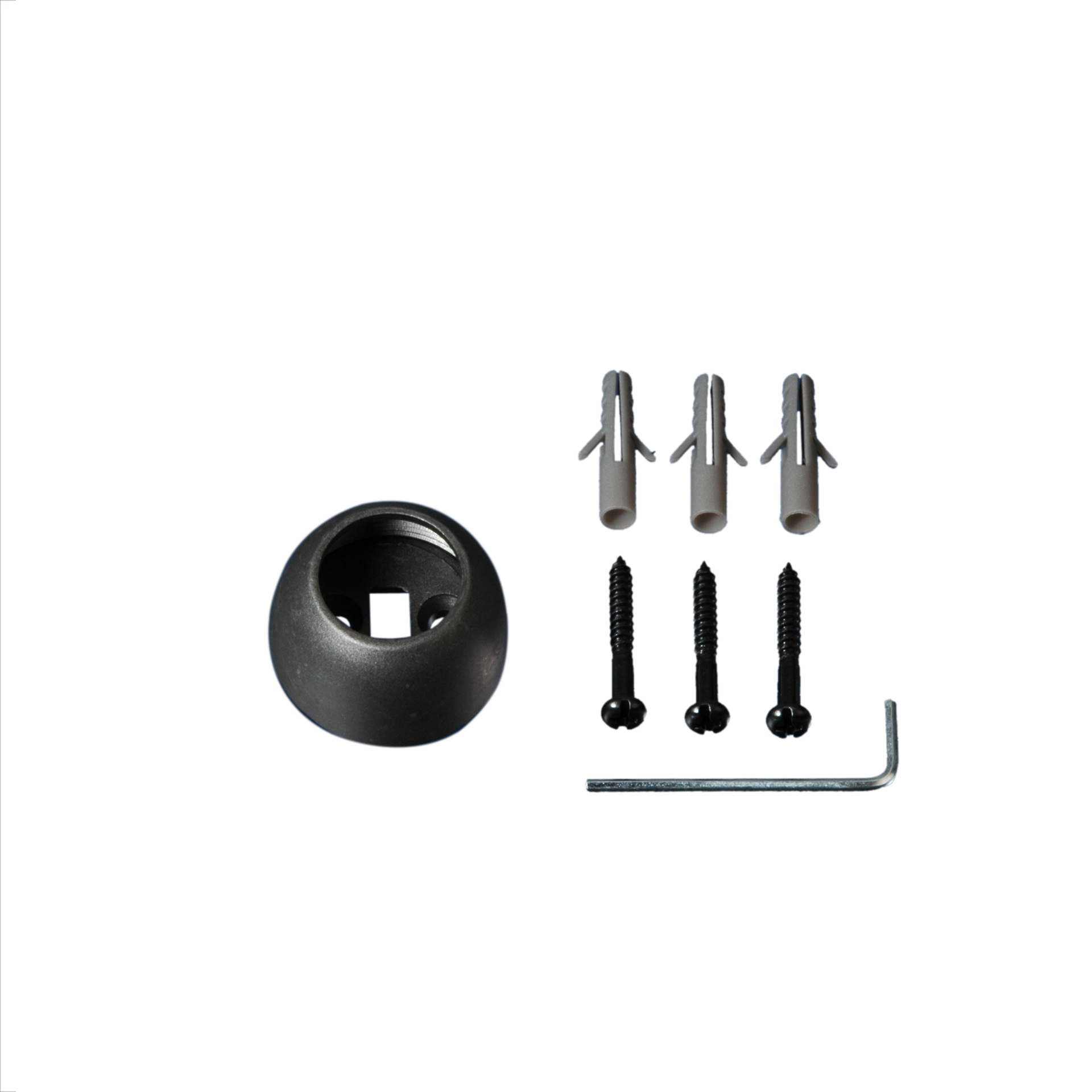 Wandlager Ø20mm für Gardinenstangen Lance, anthrazit 1 Wandlager Ø20mm für Gardinenstangen Lance, anthrazit