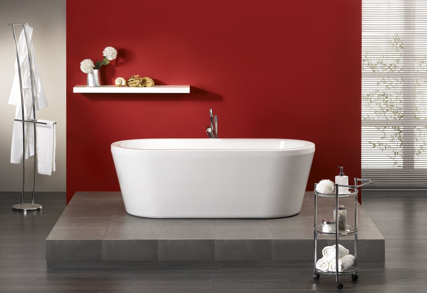 Freistehende Badewanne Flora, 1795x800/440mm, weiß 1 Freistehende Badewanne Flora, 1795x800/440mm, weiß