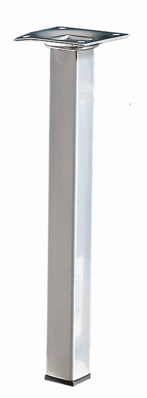Einfache Tischbeine, eckig, 250 x 25 x 25 mm, Stahl, Aluminium Optik 1 Einfache Tischbeine, eckig, 250 x 25 x 25 mm, Stahl, Aluminium Optik