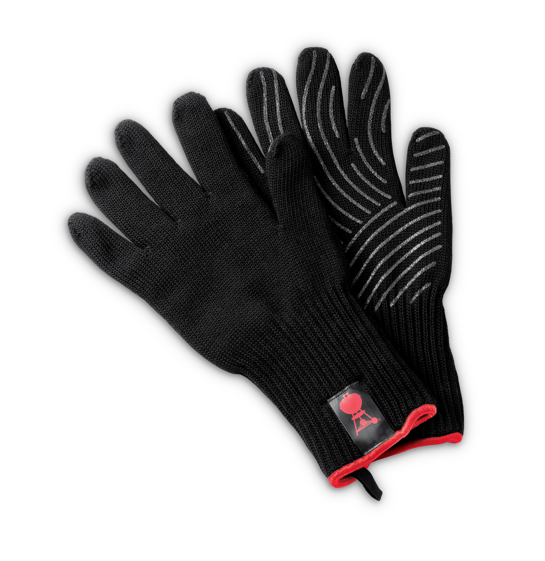 Grillhandschuh-Set aus Kevlar Schwarz, lang mit Silikonnoppen 1 Grillhandschuh-Set aus Kevlar Schwarz, lang mit Silikonnoppen