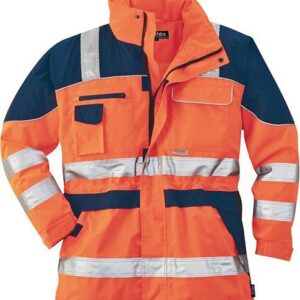 Warnparka, Gr. L, orange/blau