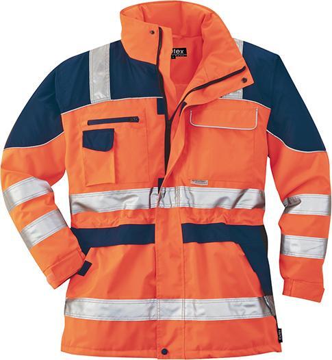 Warnparka, Gr. XL, orange/blau 1 Warnparka, Gr. XL, orange/blau