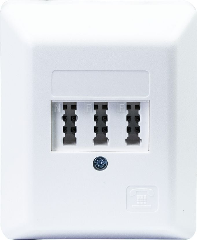 Schwaiger Anschlußdose TAE 2 x6/6 NF/F AP 1 Amtsleitung